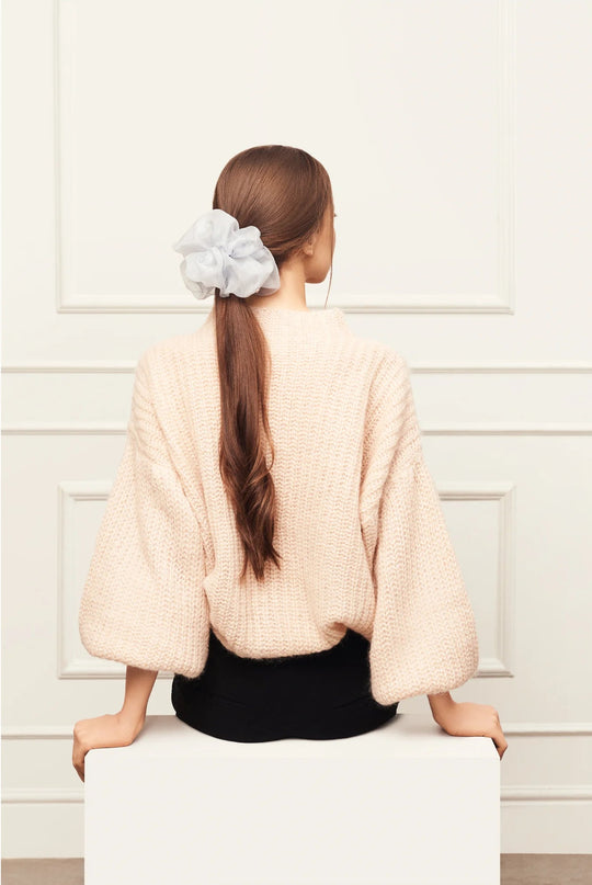 XL organza silk scrunchie