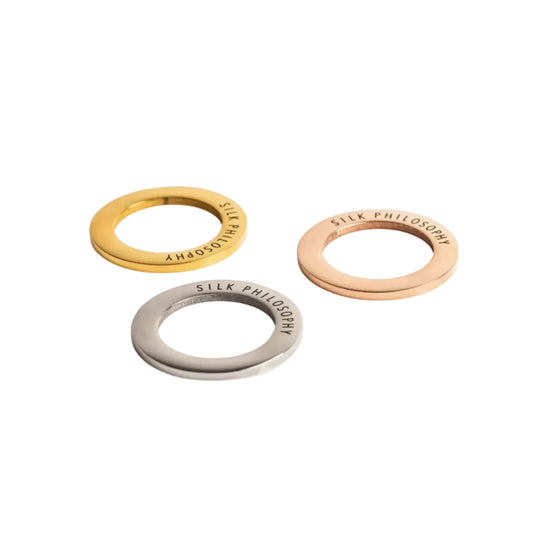 Yellow or Rose Gold Plated or Silver Stainless Steel Ring