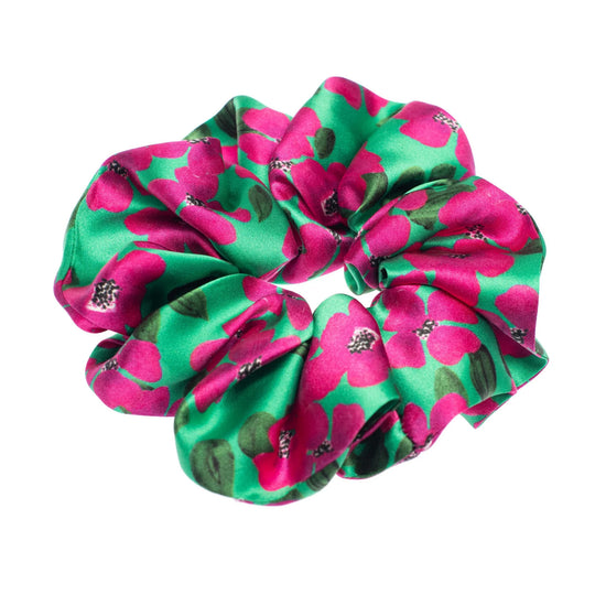 Scrunchie - pink flowers