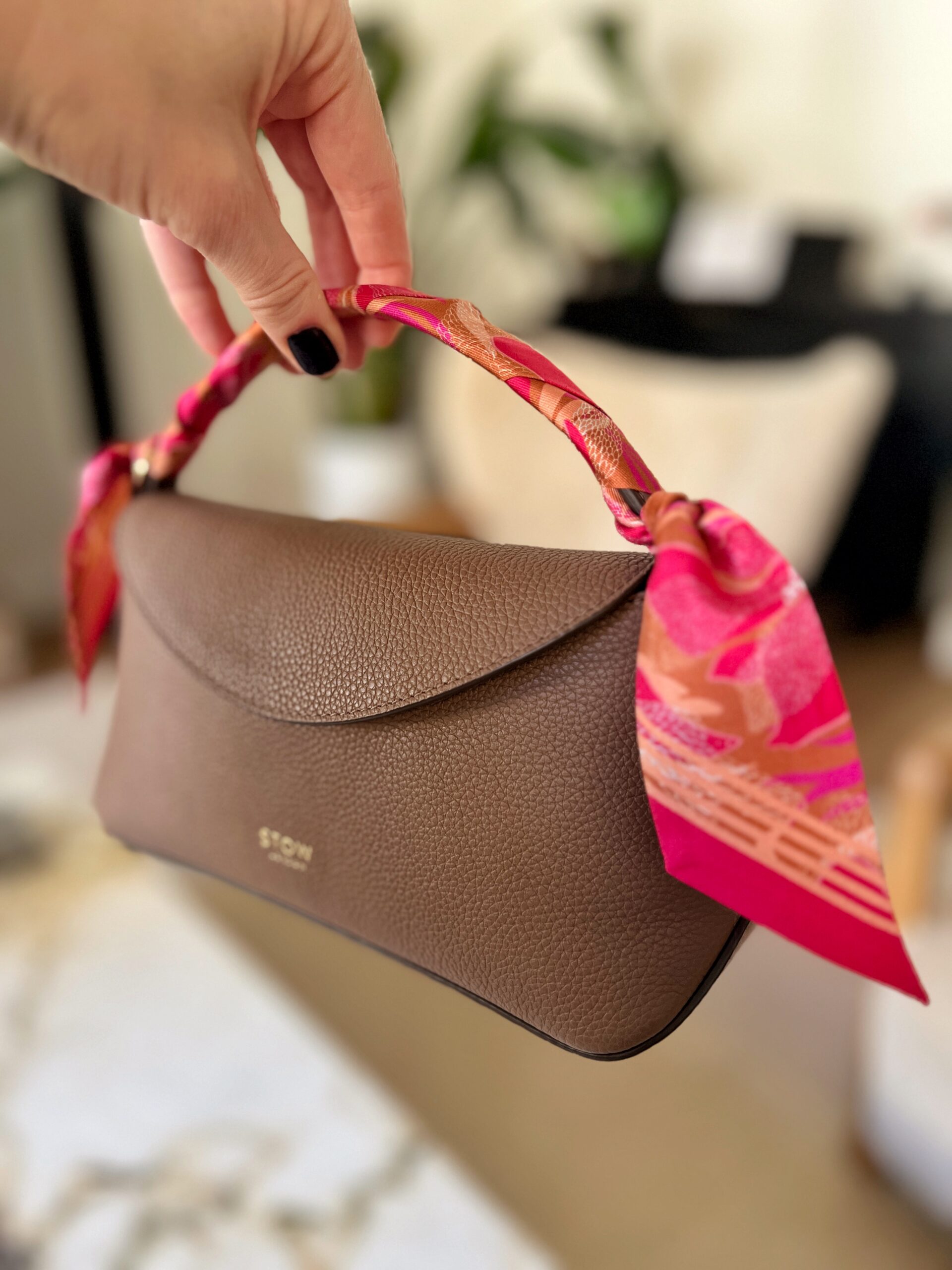 Nelle silk bracelet as handbag charm